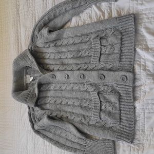 Vintage 1960s 60s Sears Roebuck Acrylic Knit Cardigan Sweater Grey Size Large